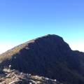 Stob Ghabhar Summit view from top of the buttress next to Aonach Eagach ridge